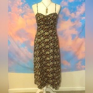 Beautiful Black Floral Maxi Sundress (Sz Medium)